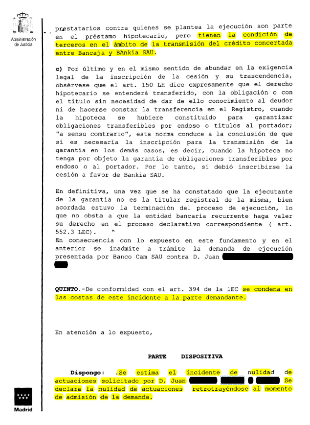 Bankia podría ver paralizadas TODAS sus subastas