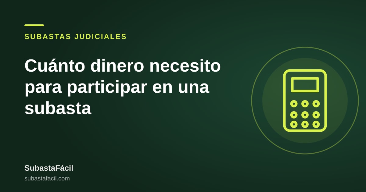 Cuánto dinero necesito para participar en una subasta