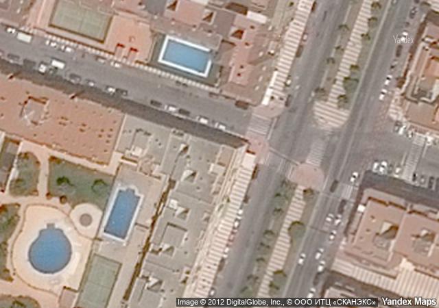 Vista aérea de vivienda en Roquetas de Mar (Almería)