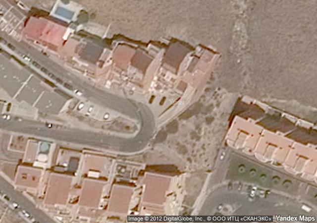 Vista aérea de vivienda en Roquetas de Mar (Almería)