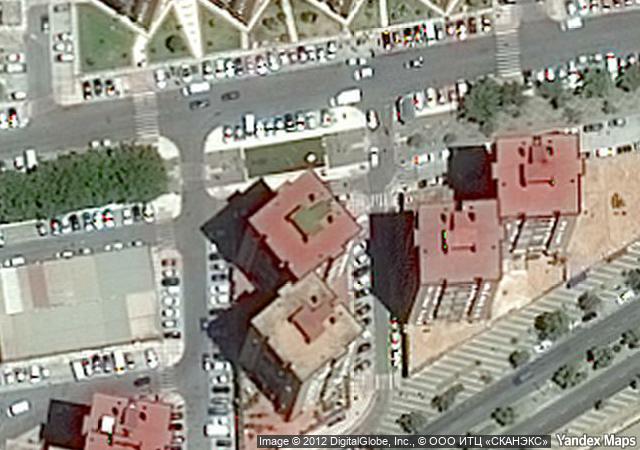 Vista aérea de vivienda en Malaga (Málaga)