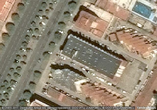 Vista aérea de vivienda en Castelló D'empúries (Girona)