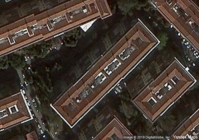 Vista aérea de vivienda en Madrid (Madrid)